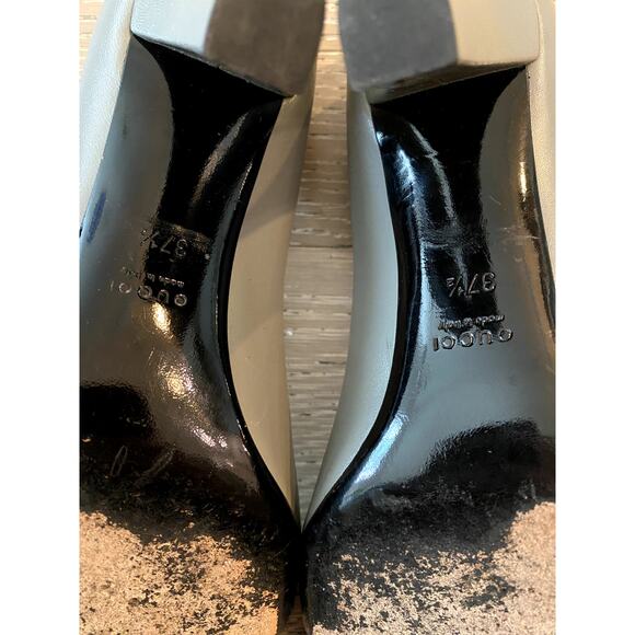 Gucci Vintage Nameplate Heels Womens Size 37.5 - Picture 6 of 10